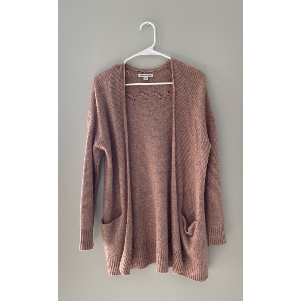 American Eagle Pink Cardigan Sweater Small